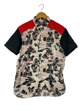 COMME des GARCONS SHIRT Short Sleeve Shirt S Cotton White All Over Pattern S2206