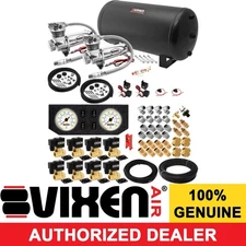AIR SUSPENSION KIT/SYSTEM FOR TRUCK/CAR BAG/RIDE/LIFT, DUAL COMPRESSOR, 6G TANK