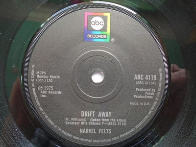 Narvel Felts - Drift Away/Foggy Misty Morning - Used Vinyl Record 7 - J16414z