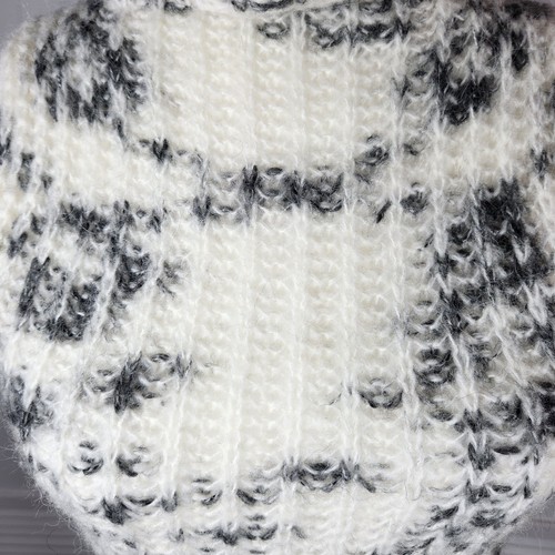 Zara Womens Sweater Turtleneck Sleeveless Size Medium Chunky Knit Ivory Gray - Picture 5 of 10