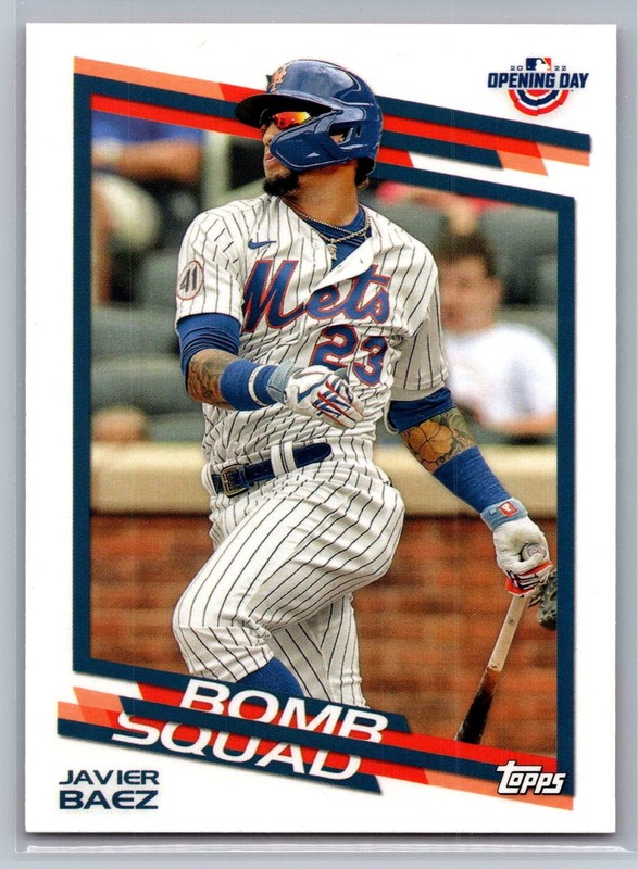 2022 Topps Opening Day #BS-19 Javier Baez Bomb Squad New York Mets