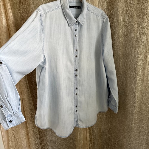 Sportscraft Shirt Womens 18 Blue Button Up Collared Long Sleeves - Foto 4 di 22