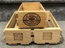 Lot Of 3 Vintage Napa Valley Box Co. Wooden Cassette Storage Holders Holds 12,10