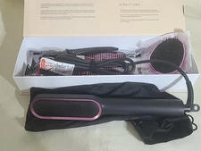 TYMO Ring Hair Straightening Brush Hair straightener Comb 100 Black for Women