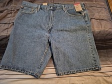 Levi 405 Medium Wash Jean Shorts Mens Brand New