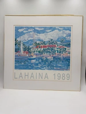 Lahaina 1989 Poster Kunstdruck von Joyce Schaunamun signiert LTD Edition 670/12000 - Bild 1 von 4
