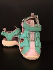Size 8C - Cat Jack Kids Sandal Mint Green Pink Synthetic Strap Hook Loop