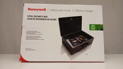 Honeywell Steel Security Box Fire Resistant Black Model Model #6104 Lock W/ Keys