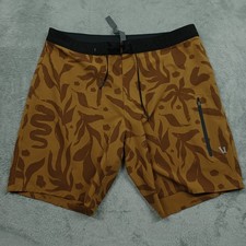 Vuori Shorts Mens 34 Brown Inifinity Boardshorts Outdoor Pockets Drawstring