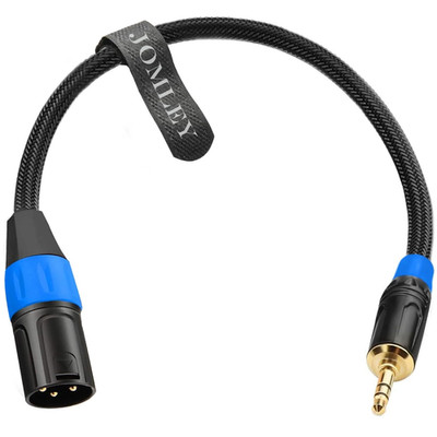 3.5Mm to XLR Balanced Cable Adapter, XLR Male to 1/8 Inch Mini Jack - 1Ft