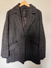 Street One Wintermantel schwarz/weiß gemustert Gr. 42