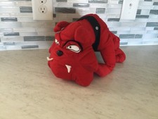 VINTAGE RED BULLDOG PLUSH DOG 12