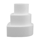 3 PCS Wedding Cake Decoration Heart Shaped Mould Decorating Foam Dummies