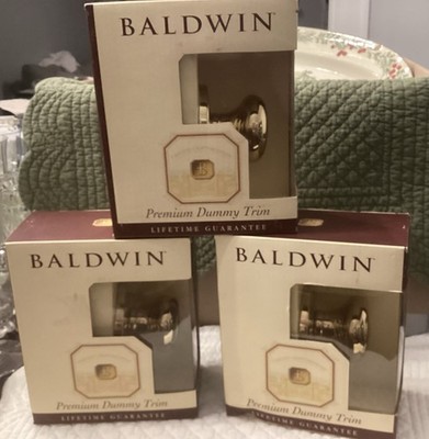 Baldwin Classic Brass Premium Round Knob (Single/Half Dummy) Multiple Available 