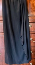 Auth Valentino Fully Lined Long Black Skirt - Made in Italy - SZ 6