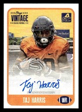 2021 ONYX VINTAGE TAJ HARRIS CATH SIGNATURES RC AUTOGRAPH /400 SYRACUSE ORANGE