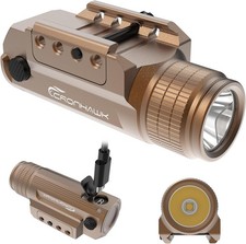 Rechargeable Pistol Light, 700 Lumen Compact Rail Mounted Tactical Gun Flashligh