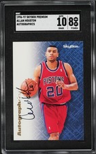 1996 Skybox Premium Autographics Allan Houston SP AUTO (on-card) SGC 8 Auto 10