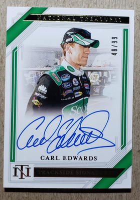 2021 Panini National Treasures Racing Carl Edwards Auto /99 NASCAR Autograph