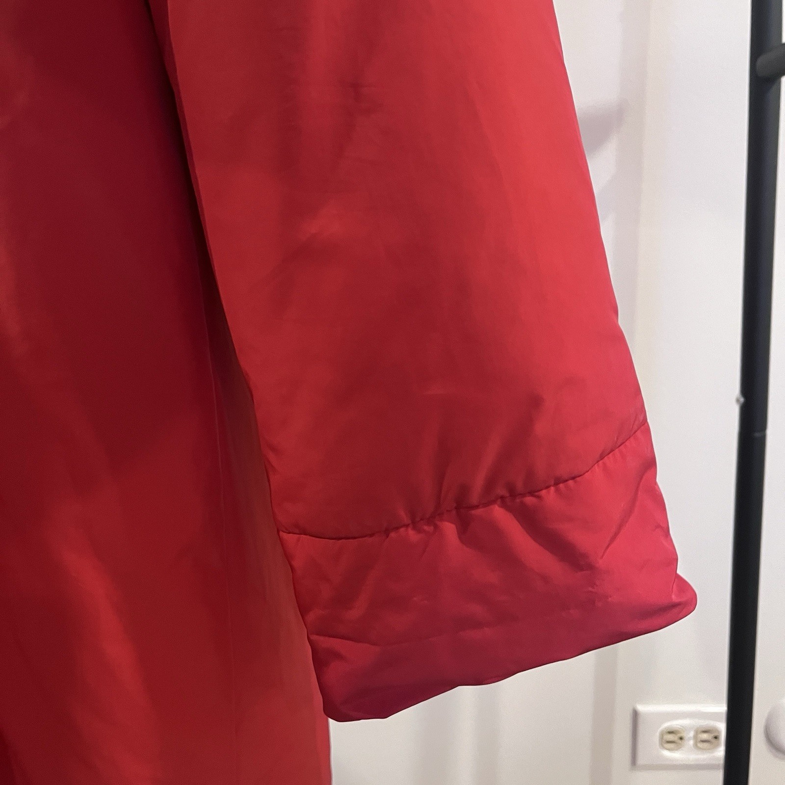 Ritva Falla Artsy Statement Long Button Down Red … - image 12