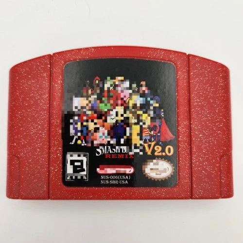 Super Smash Bros Remix Version 2.0 - N64 Game Cartridge - NTSC USA Console A3D