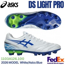 ASICS Soccer Cleats Shoes DS LIGHT PRO White/Asics Blue 1103A126.100 2026 NEW