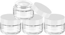 4 Pack 1Oz Small Glass Jars with Lids Clear round Glass Jars for Creams Lotions
