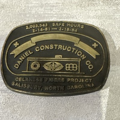 anacortes brass works belt buckle/Daniel Construction Co.