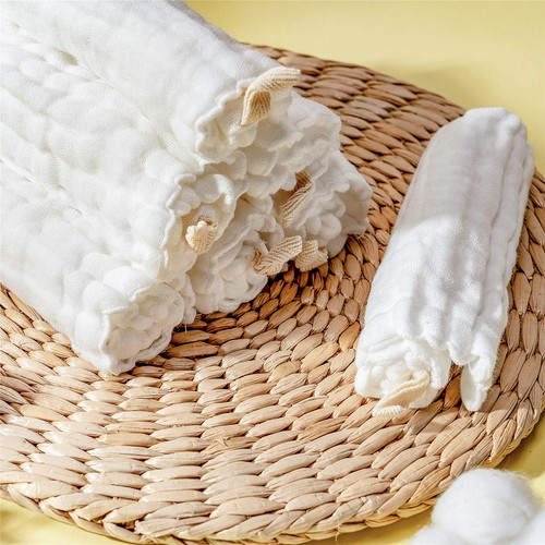 Baby Washcloths - Natural Cotton Baby - Soft Newborn Baby Face Towel for Sens... - Picture 5 of 8