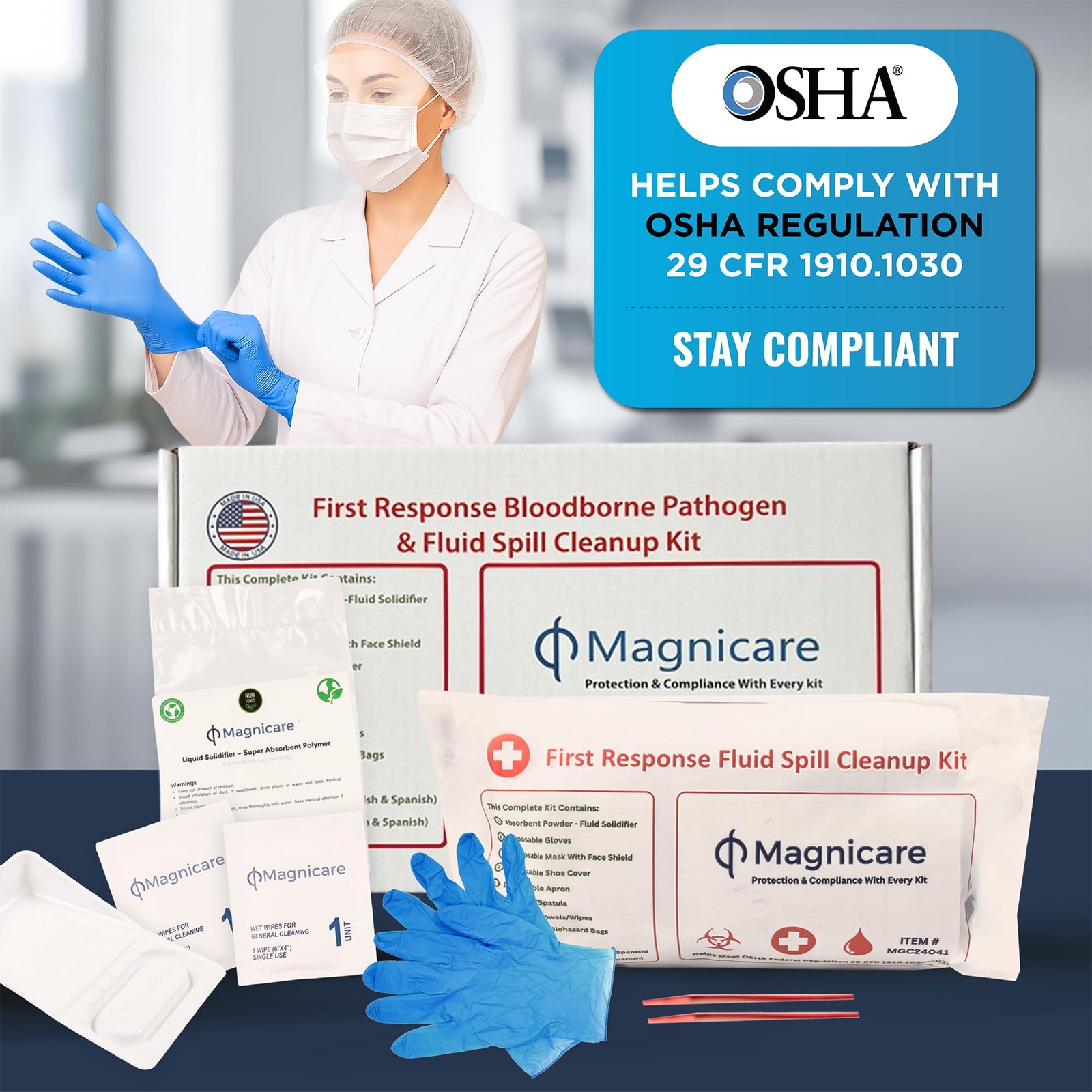 Patho0gen Bloodborne Pathogen Vomit Cleanup Kit Comprehensive First Response ...