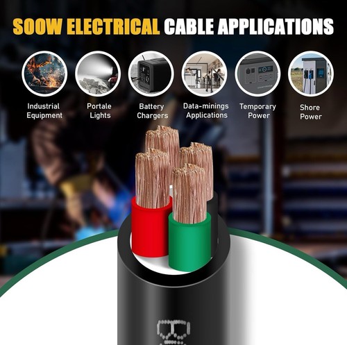 50ft 10/4 10 AWG Portable Power Cable (4 Conductor) - SOOW 600V 10 Gauge - Picture 6 of 6