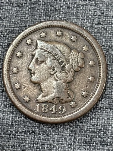 1849-P Large Cent — photo from the most recent tracked eBay sale