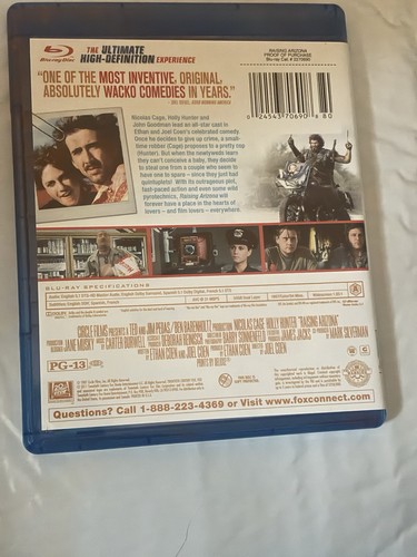Raising Arizona (Blu-ray, 1987) Nicolas Cage Holly Hunter rare OOP - Picture 2 of 2