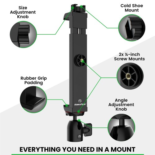 TabMount 360 iPad Tripod Mount Holder, Fits iPad Pro 12.9, Air, Mini, Tab and... - Picture 6 of 7