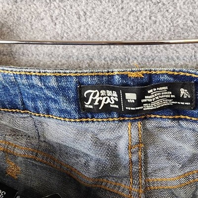 Prps Direction Distressed Skinny Jeans Men's 30 Indigo Faded Denim