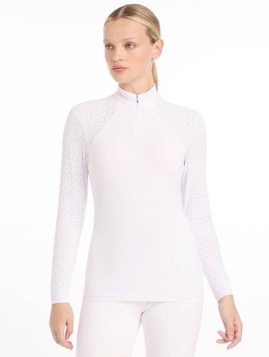 Fabulous LeMieux Olivia Long Sleeve Show Shirt In White Size 34/US 2