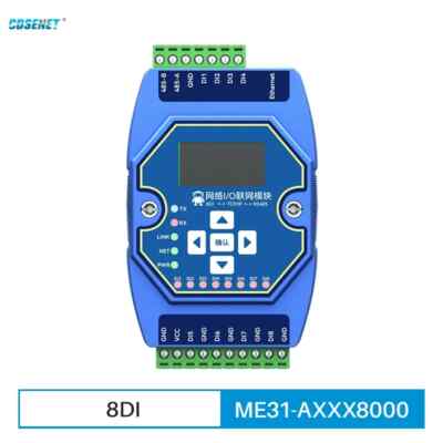 8DI RS485/RJ45 Etherent Analog and Digital Acquisition Control ModBus TCP RTU