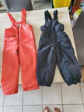 Combinaison ski Décathlon, 6 ans rouge et 4 ans noir