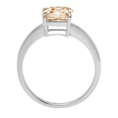 1Ct Asscher Cut Natural Morganite Solitaire Engagement Ring, 14K White Gold - Picture 9 of 11