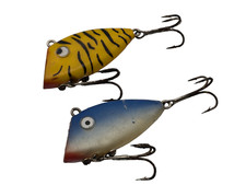 Lot Of 2 Unbranded Swimming Minnow-Fishing Bass Lures/Plugs-Free Shipping