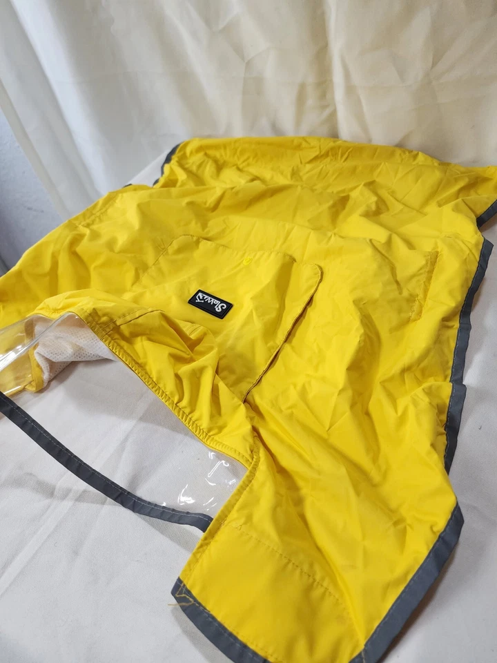 Impermeable ajustable SlowTon para perro chaqueta de lluvia transparente con capucha y tira reflectante, L Foto 4 de 4