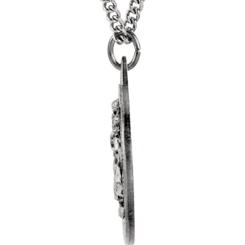 Collar medalla de San Cristóbal de 32,5 mm en plata de ley - Imagen 2 de 3