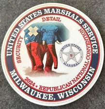 US Marshals Service “RNC” Security Detail BANDAGED EAR +V FC patch-Very Rare