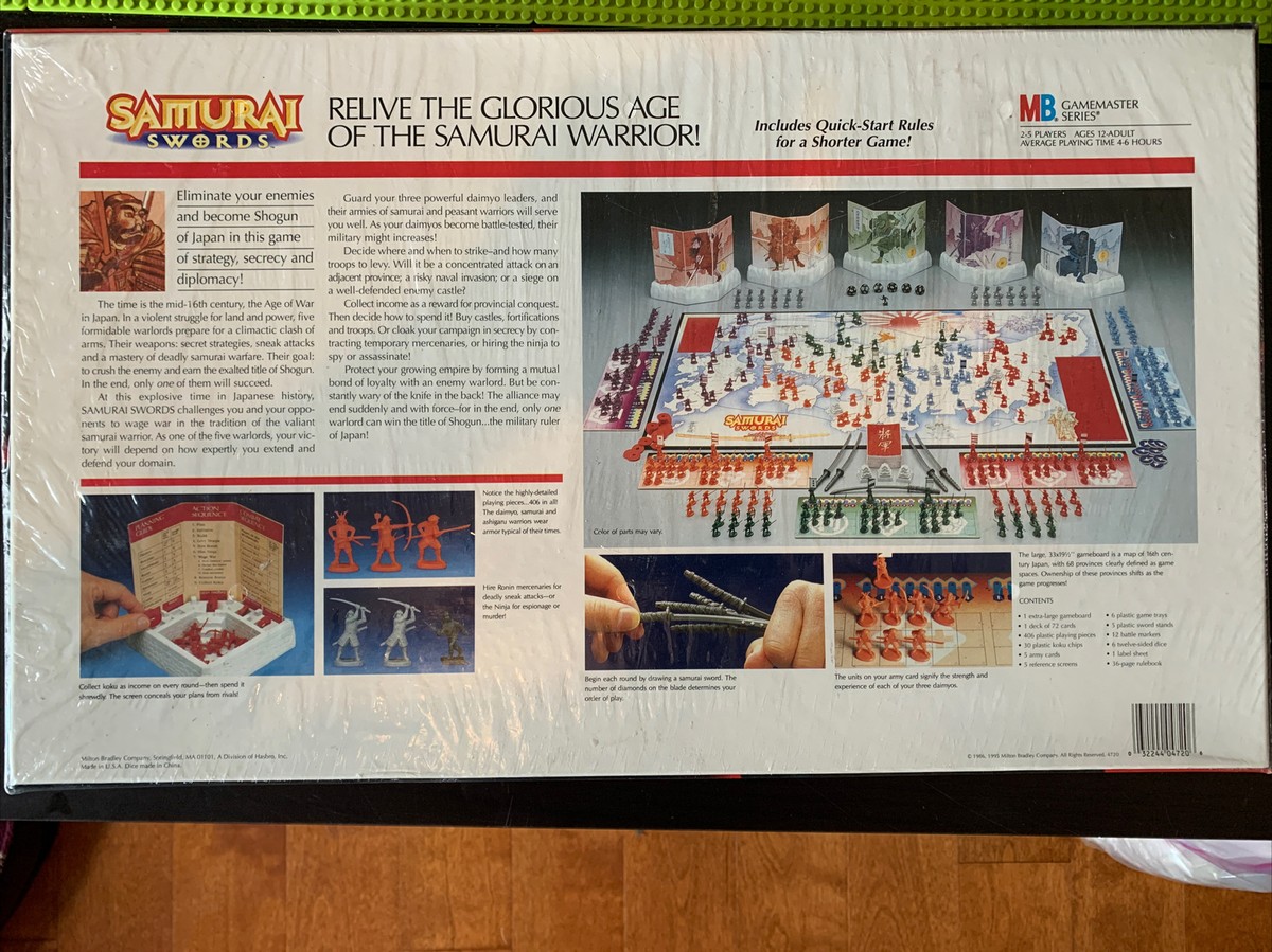 Samurai Swords Board Game New in Shrink Sealed Milton Bradley