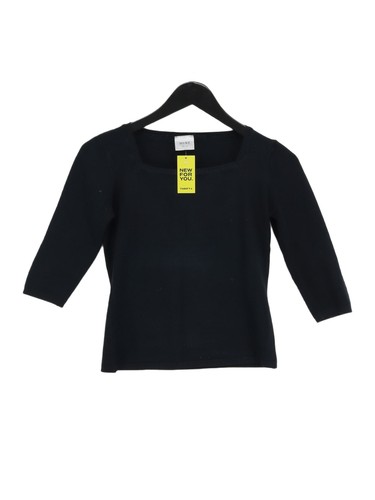 Next Women's Jumper UK 12 Blue Viscose with Nylon, Polyamide Pullover