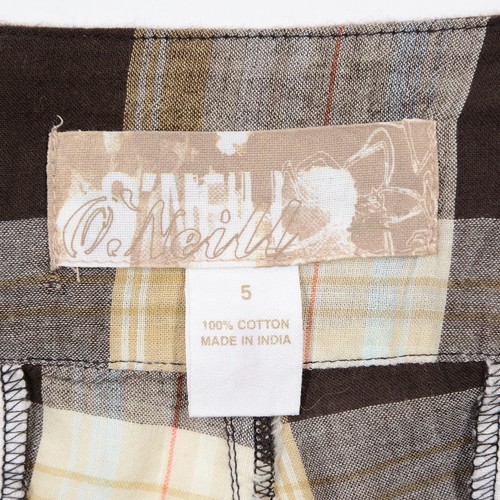 O'Neill Madras Shorts Cotton Pearl Snaps Hot Pants Lightweight Plaid Women Small - Picture 10 of 10