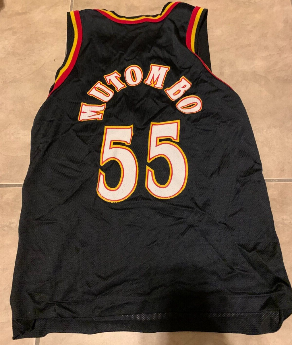 Dikembe Mutombo 55 Atlanta Hawks NBA Jersey Vintage Youth 10-12