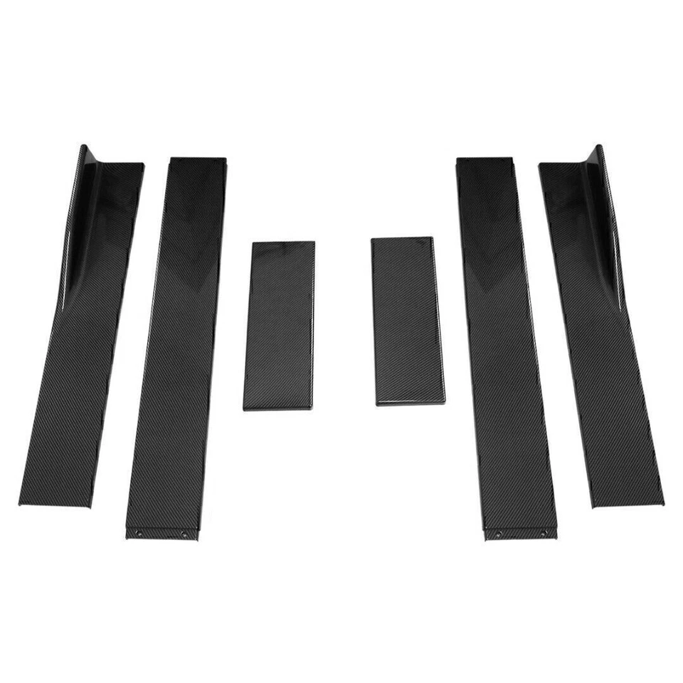 86.6" Carbon Fiber Side Skirts Extension Rocker Panel For Audi A3 A4 A5 A6 A7 A8 Foto 3 de 4