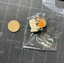 Domino's Pizza Enamel Hat Pin Thanks For Pizza*****NEW**** Thanksgiving Edition