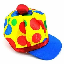 Dress Up America Multicolored Polka Dot Clown Cap – (one Size, Unisex)